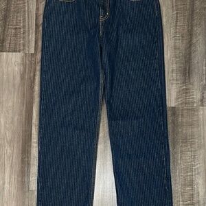 Levi’s Low Pro Pinstripe Mid Rise Strait Leg Jeans 29*30 ( Measures 32*30